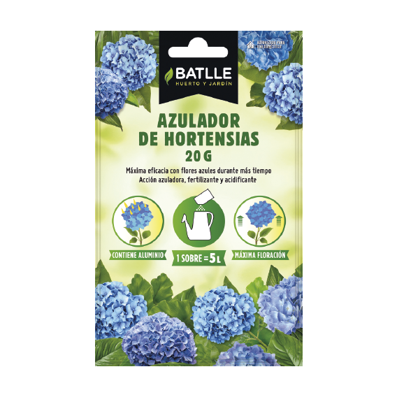 Fertilizante soluble Azulador Hortensias 20g | Jardinedia